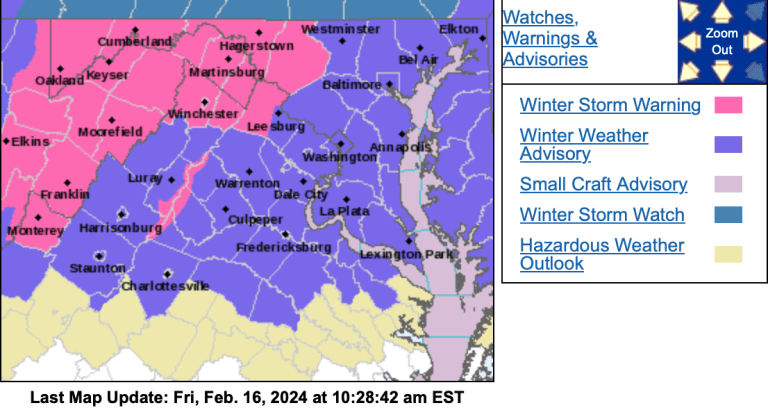 Winter Weather Alerts In Effect For Some Of The Area – ! Canceled !